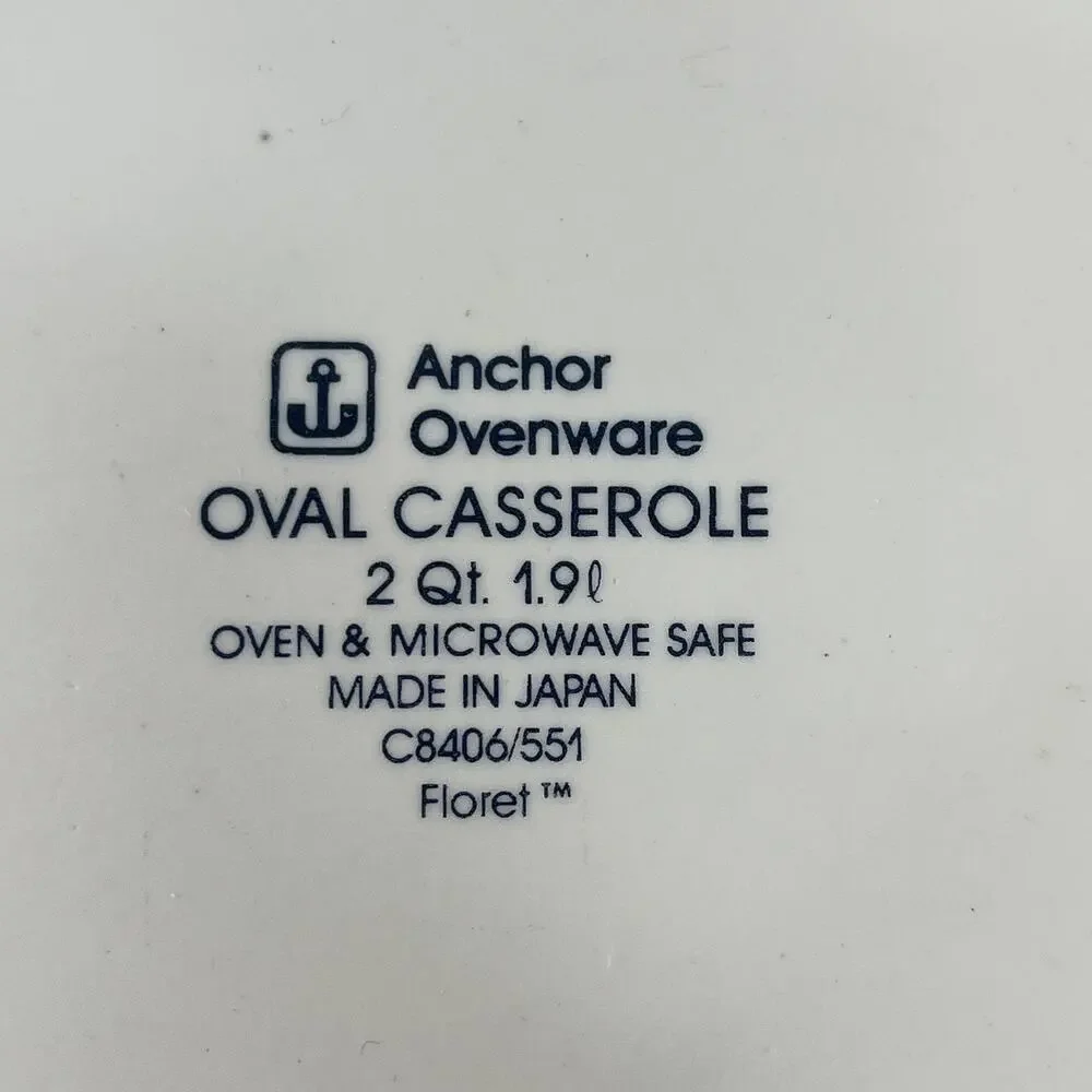 Anchor Ovenware pattern various
